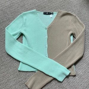Urban Outfitters Daisy Street brand color block cardigan
